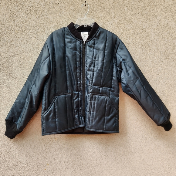 REFRIGIWEAR Jacket Men's Medium Black Insulated Workwear Quilted - Picture 1 of 15